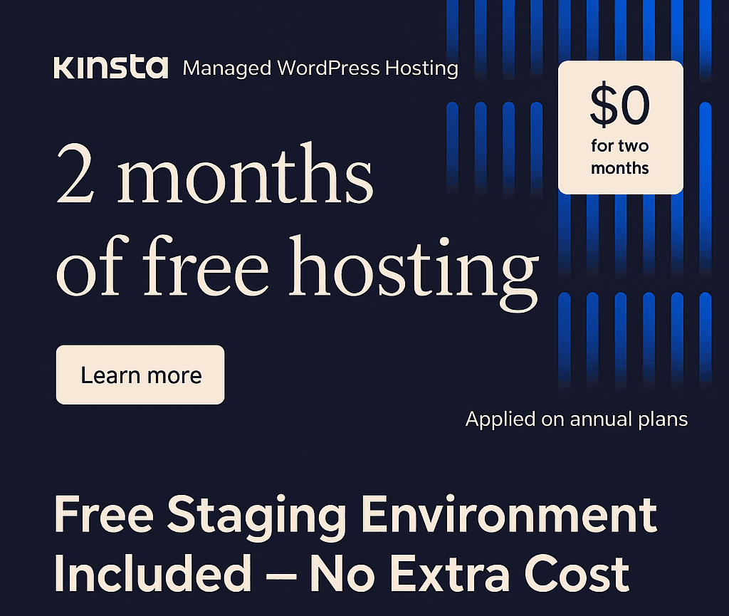Kinsta free staging environment